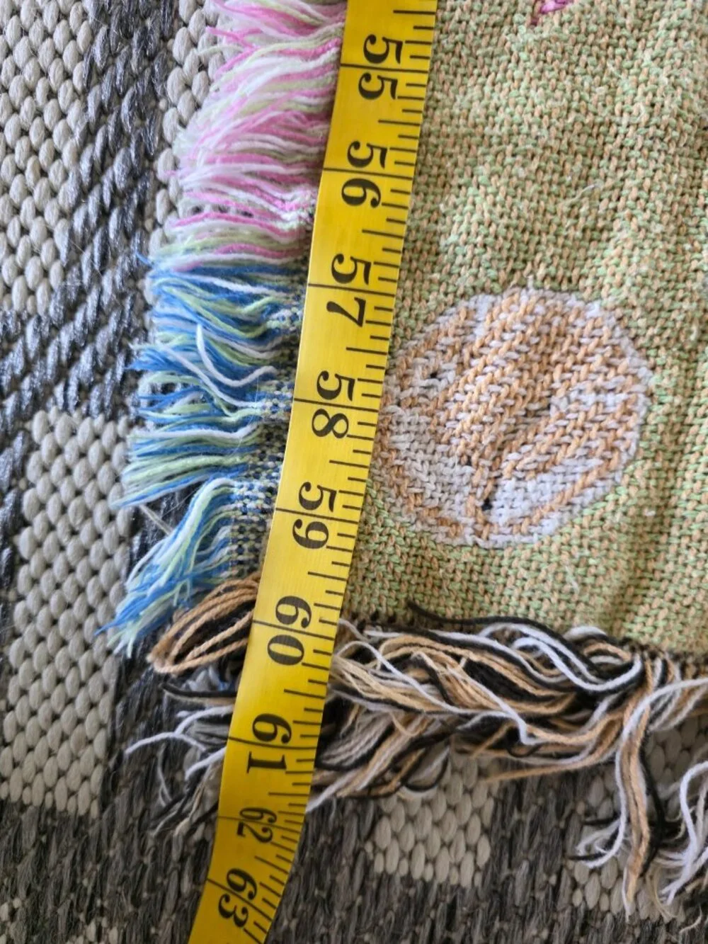 Vintage Tennis Woven Tapestry Throw Blanket 45x60 Fringe Sports Goodwin Weavers